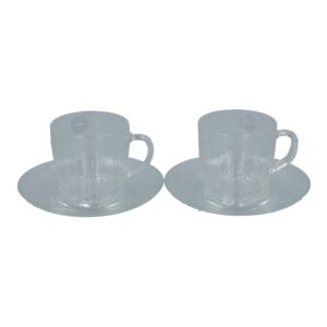 Luminarc 4-Piece Cup and Saucer Set Clear 200ml Luminarc 4-Piece Cup and Saucer Set Clear 200ml